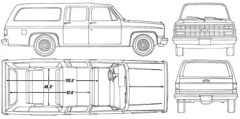 Car Chevrolet Suburban 1990