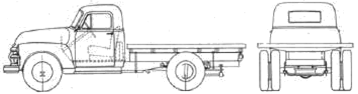 자동차 Chevrolet Truck Platform 4108 1954 