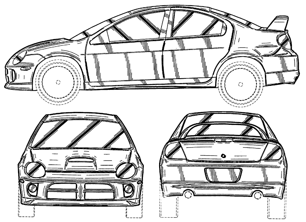 Auto Chrysler Neon Race 