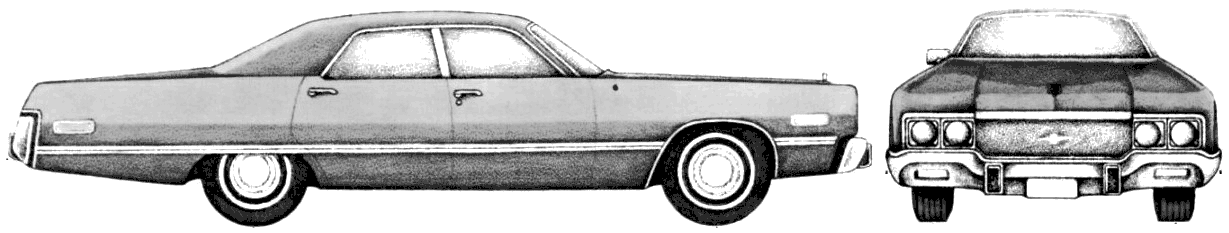 Car Chrysler Newport Custom 4-Door Sedan 1973 