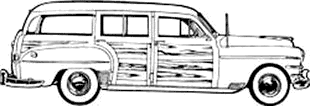 Mašīna Chrysler Town and Country Station Wagon 1949 