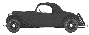 자동차 Citroen 11L Traction Avant Faux Cabriolet