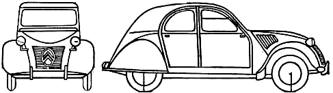 Car Citroen 2CV 1954