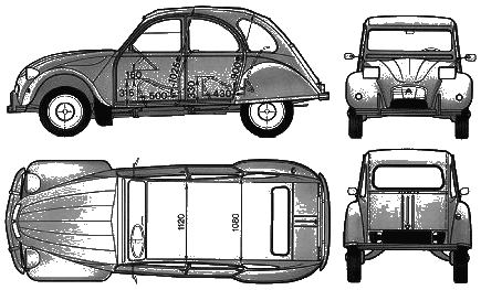 小汽車 Citroen 2CV6 1974