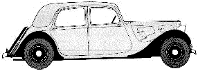Mašīna Citroen 7CV Traction Avant 1938