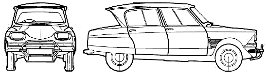 小汽車 Citroen Ami 6 1961