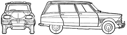 Cotxe Citroen Ami 6 Break 1964 