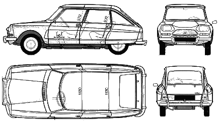 자동차 Citroen Ami 8 1974