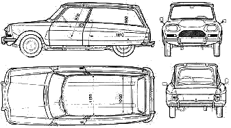 자동차 Citroen Ami 8 Commerciale 1975 