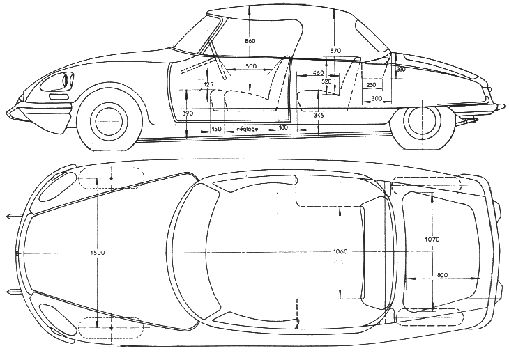 Mašīna Citroen DS Cabriolet