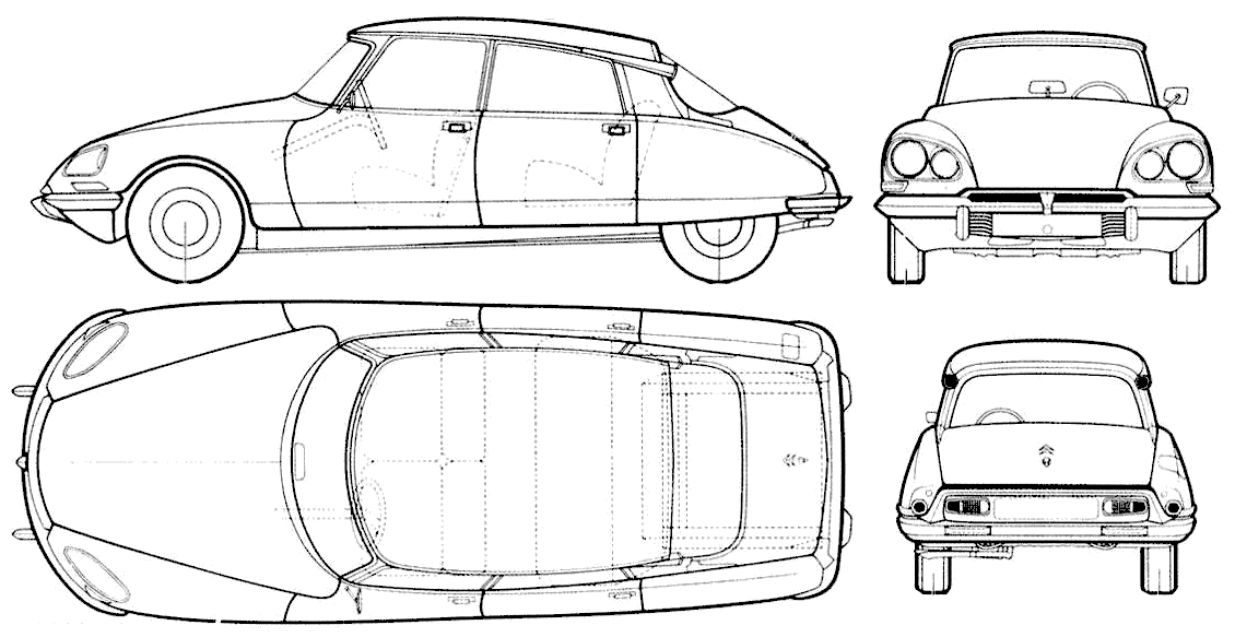 DS21 Miniatur Zum Anmalen Citroën DS und Id aus 1968 ID19 n 1:160 DS23 