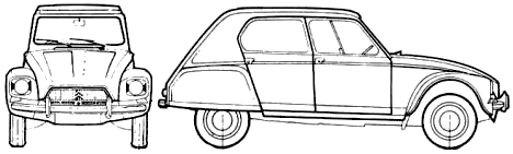 Cotxe Citroen Dyane 6 1968 