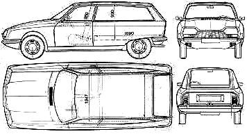 Car Citroen GS Commerciale 1975