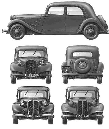 Karozza Citroen Traction Avant 11CV 1940 