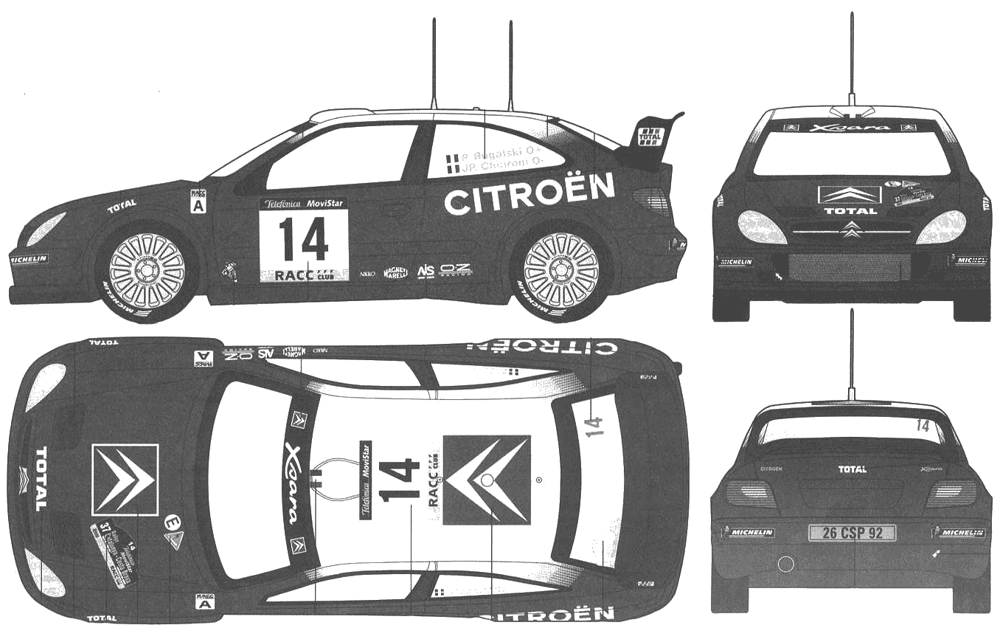 小汽车 Citroen Xsara WRC 2001 