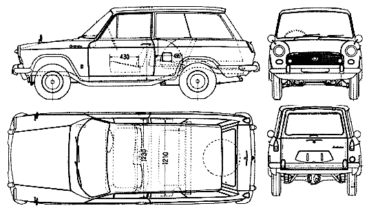 Automobilis Daihatsu Compagno Wagon 1965 