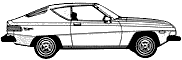 Car (photo sketch drawing-car scheme) Datsun 200SX Silvia 2-Door Coupe 1979
