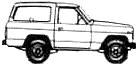 Auto (Foto Skizze Zeichnung Auto-Regelung) Datsun Patrol L60 1971