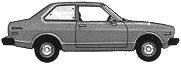 Car (photo sketch drawing-car scheme) Datsun Sunny 210 2-Door 1979