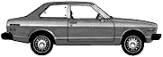 Car (photo sketch drawing-car scheme) Datsun Sunny 210 DL 2-Door 1979