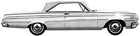 Car Dodge 440 2-Door Hardtop 1964