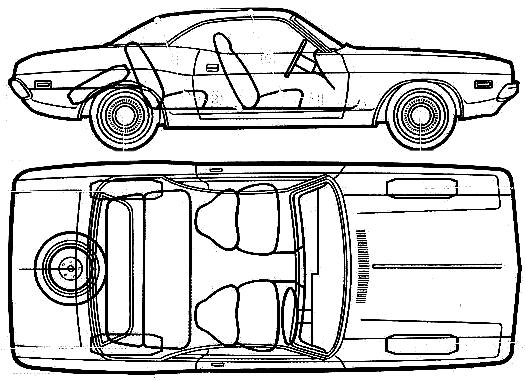 Mašīna Dodge Challenger 1972 2