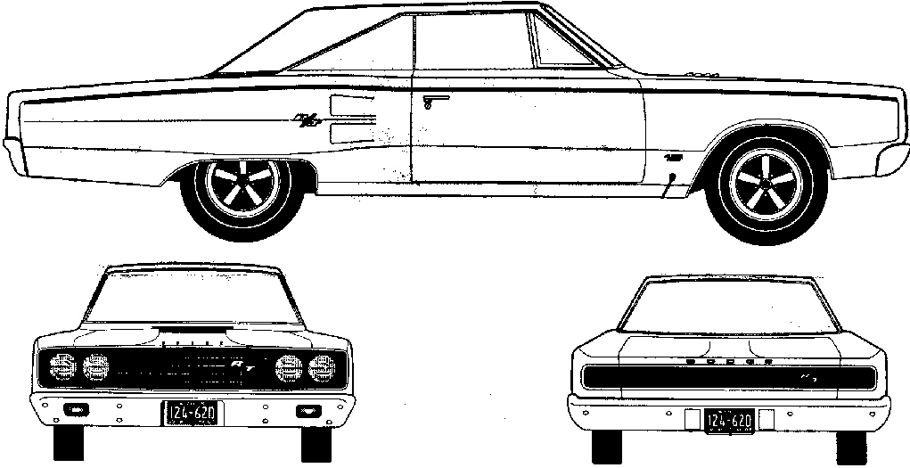 자동차 Dodge Coronet 2-Door Hardtop 1967