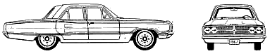 Auto Dodge Coronet 4-Door Sedan 1967 