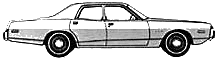 Auto Dodge Coronet 4-Door Sedan 1973 
