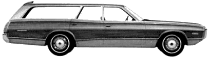 Karozza Dodge Coronet Crestwood Station Wagon 1972 
