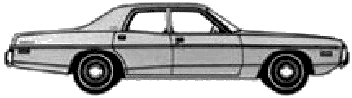 Auto Dodge Coronet Custom 4-Door Sedan 1973