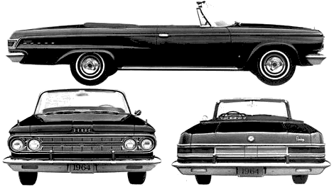 Auto Dodge Custom 880 Convertible 1964