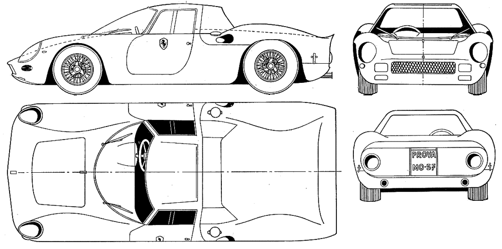 小汽车 Ferrari 250 LMB Berlinetta