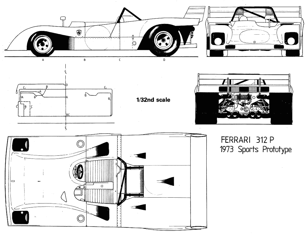 Cotxe Ferrari 312 P