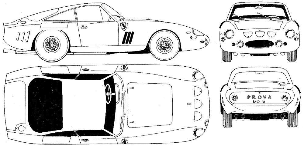 小汽车 Ferrari 330 LMB