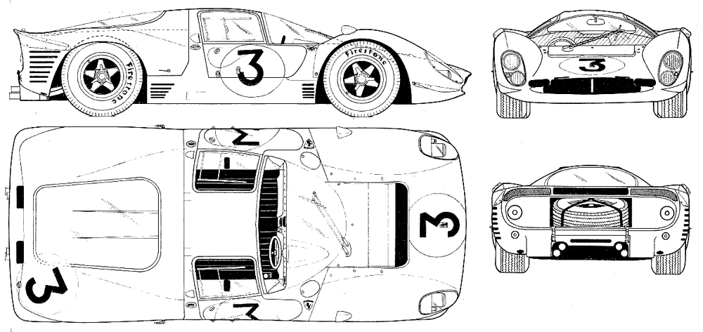 小汽车 Ferrari 330 P4