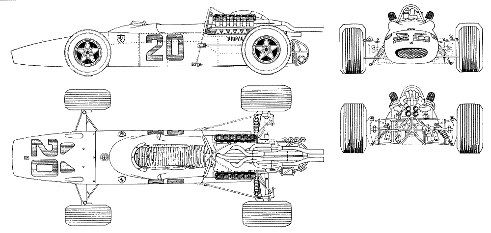 Karozza Ferrari F1 1967