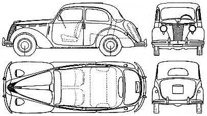 Automobilis FIAT 1100 E 1949