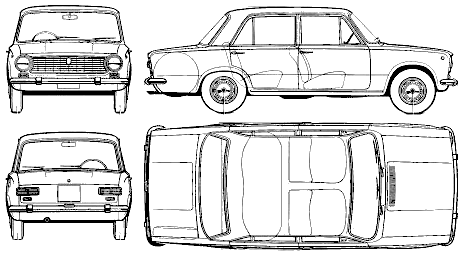Cotxe FIAT 124 1966