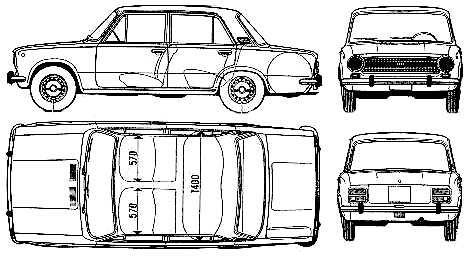 小汽車 FIAT 124 1973