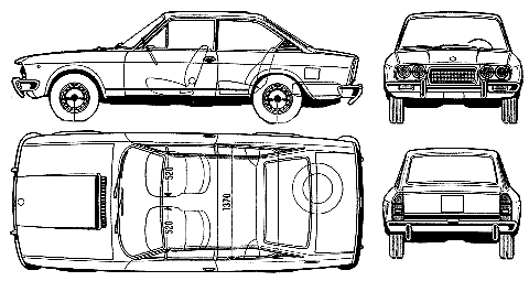 Karozza FIAT 124 Coupe 1973
