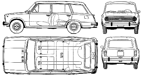 小汽車 FIAT 124 Familiale 1973
