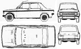 小汽車 FIAT 128 IAVA 1972 100 Argentina