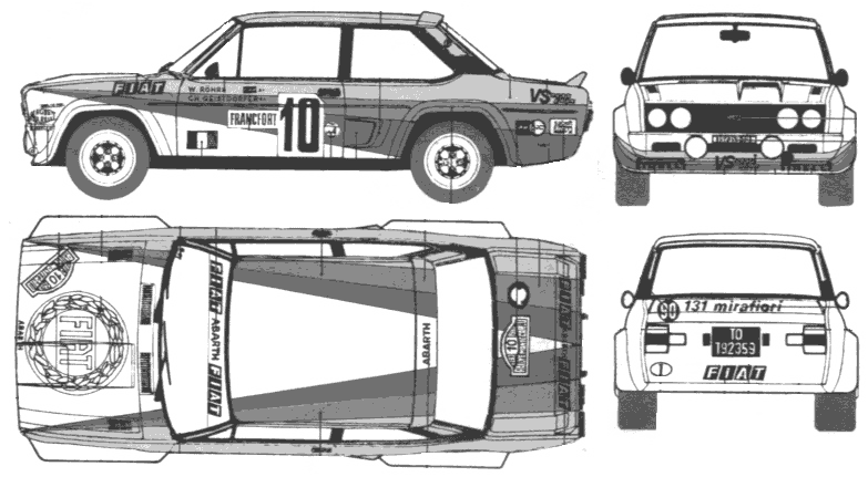 Cotxe FIAT 131 Abarth