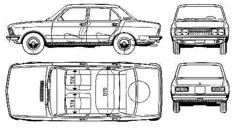 Karozza FIAT 132 1973