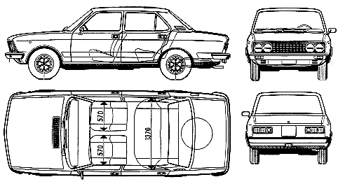 Cotxe FIAT 132 Special 1973