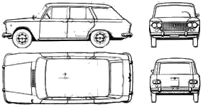 Karozza FIAT 1500 Familiar 1964 Argentina