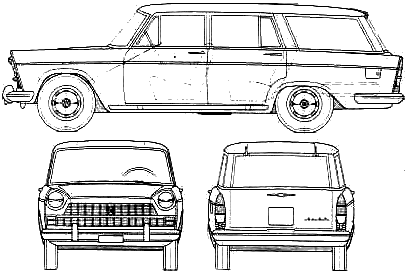 Karozza FIAT 1800 Familiale 1961