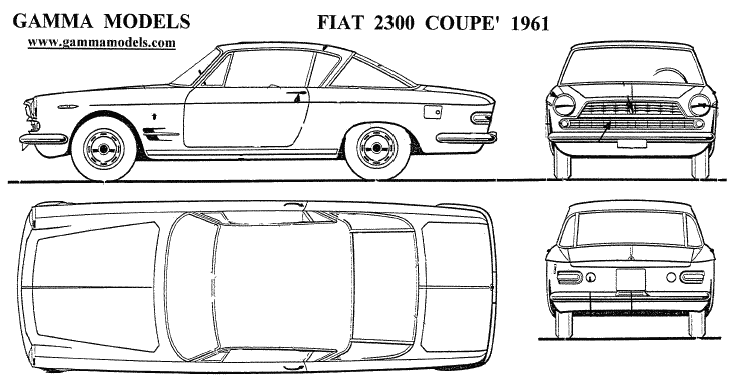 Mašīna FIAT 2300 Coupe 1961