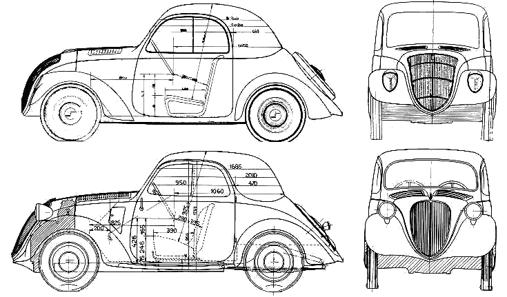 Cotxe FIAT 500 A Topolino 1936